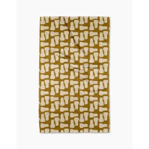 Bold Butternut Geometry Kitchen Tea Towel
