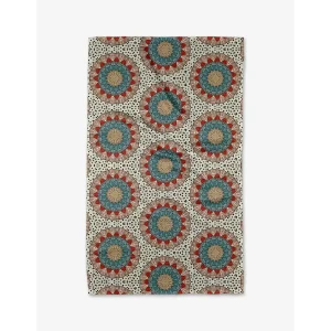 Bottle Cap Boogie Woogie Geometry Kitchen Tea Towel