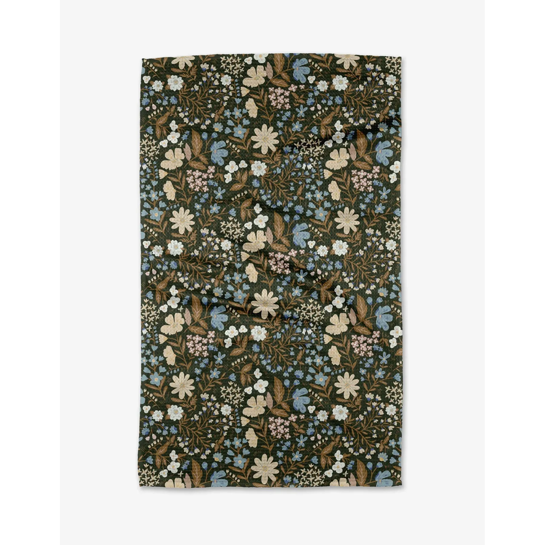 Cottage Meadow Sepia Geometry Kitchen Tea Towel