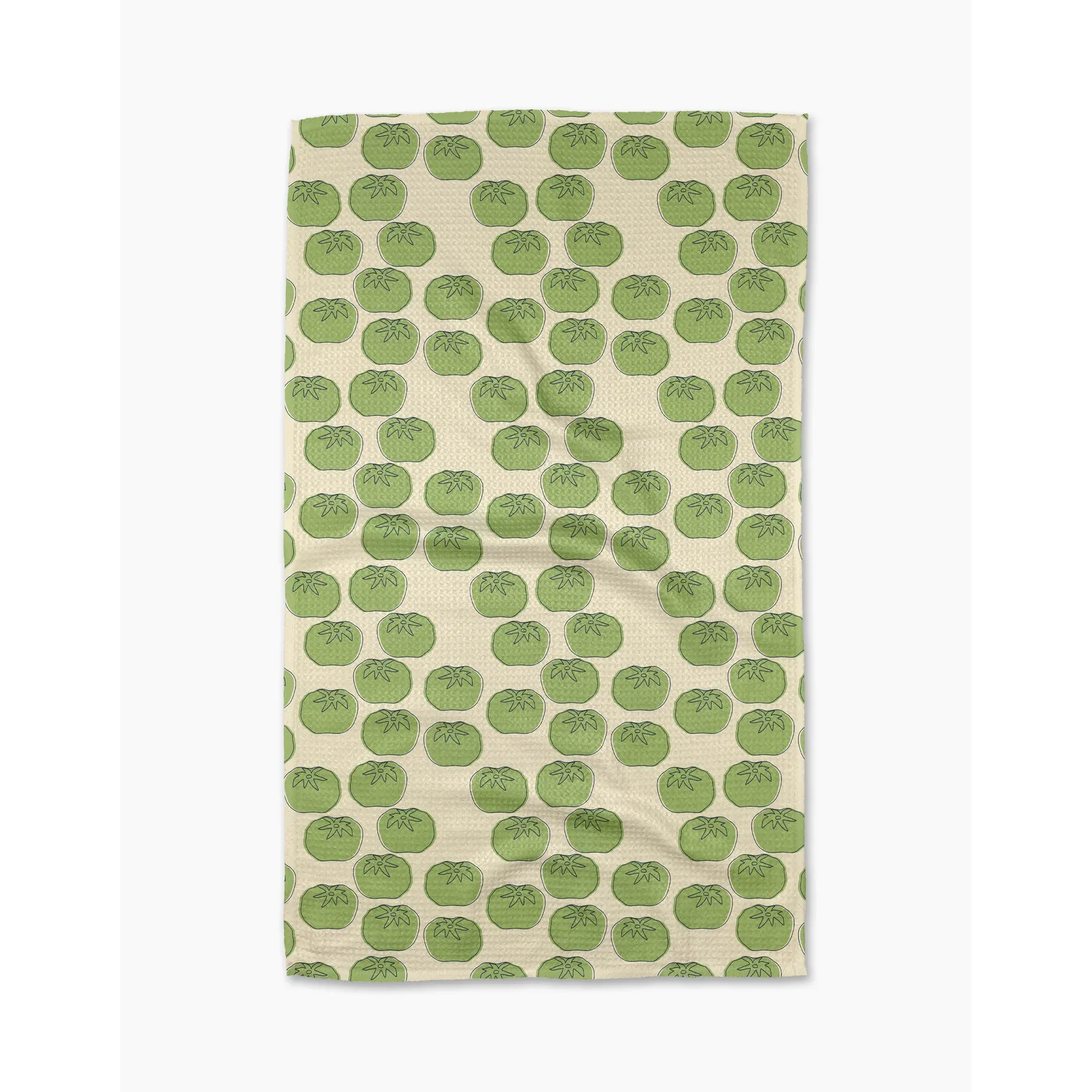 Green Tomatoes Geometry Kitchen Tea Towel