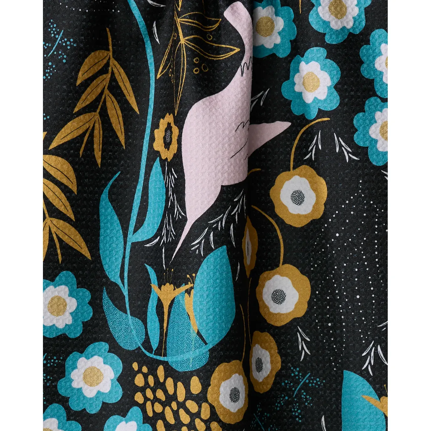 Hummingbird Petals Geometry Tea Towel - Image 2