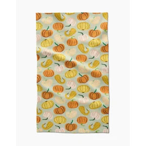 Pumpkins and Gourds Geometry Tea Towel