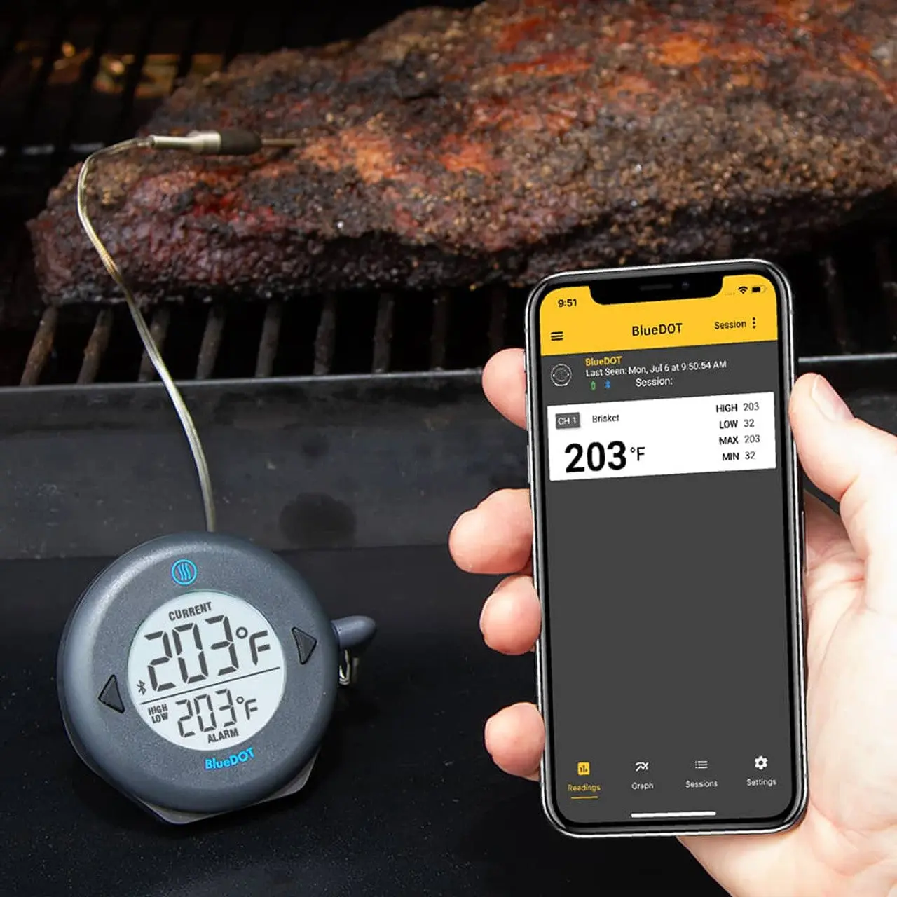 Thermoworks BlueDOT® Alarm Thermometer with Bluetooth® Wireless Technology - Image 3