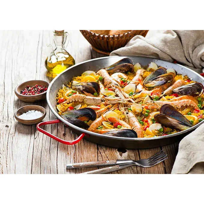 Polished Carbon Steel Paella Pan