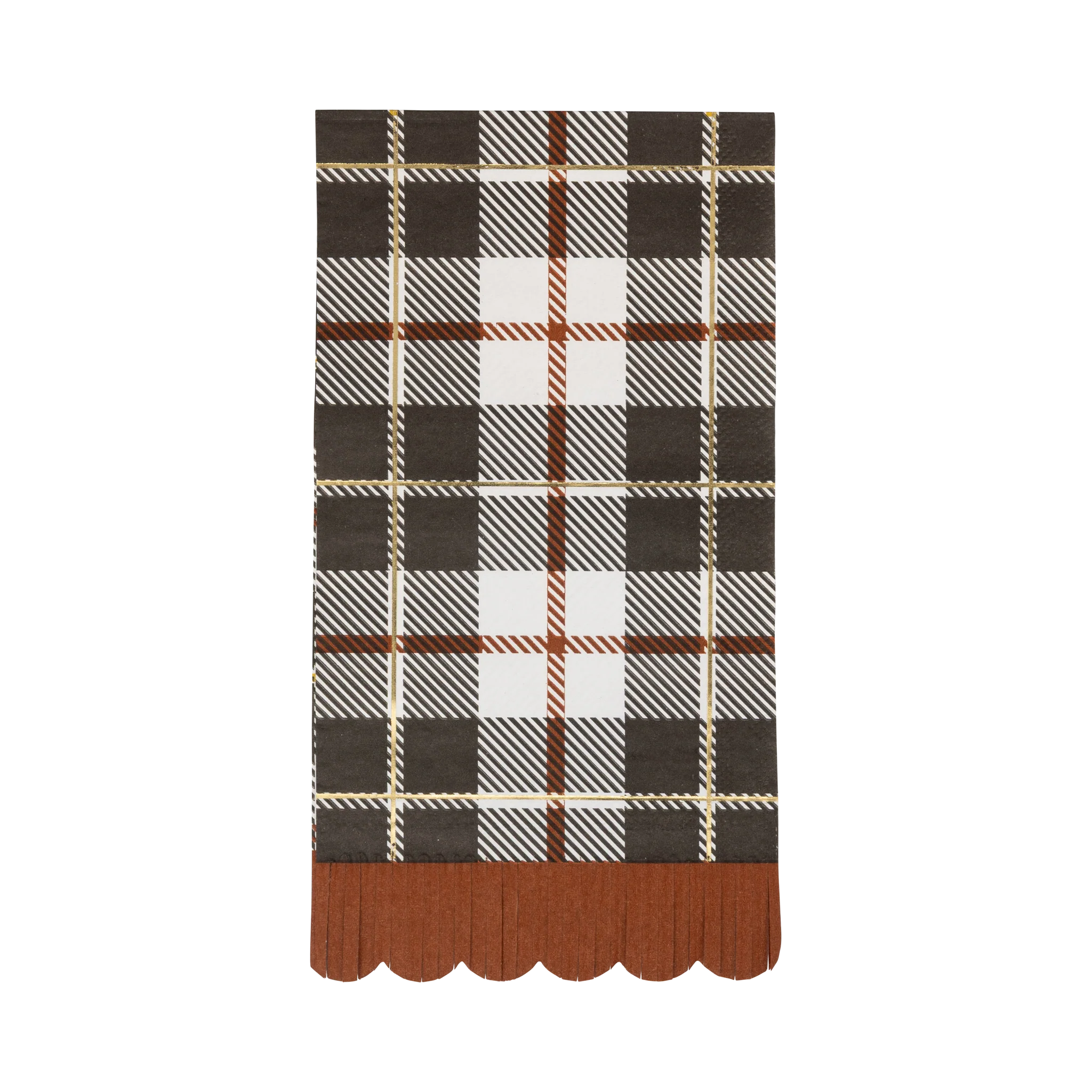 Black Fall Plaid Dinner Napkin - Image 5