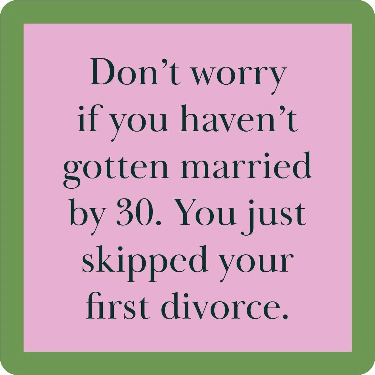 First Divorce Coaster | Funny Party Gift | Home Bar Decor