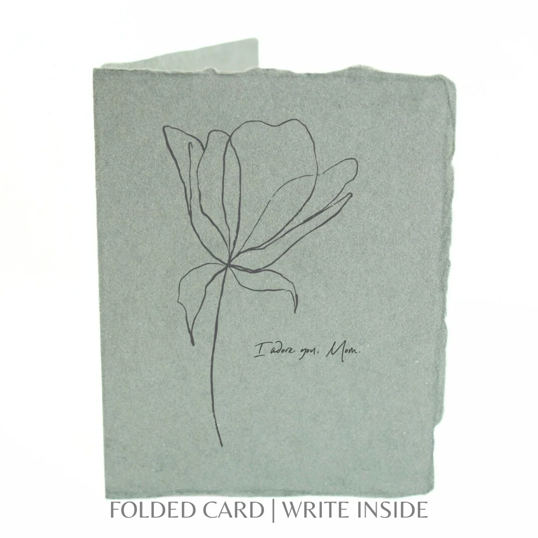 I adore you. Mom! | Mother's Day Flower Greeting Card - Image 3