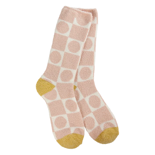 Cozy Cali Socks in Geometric Rose