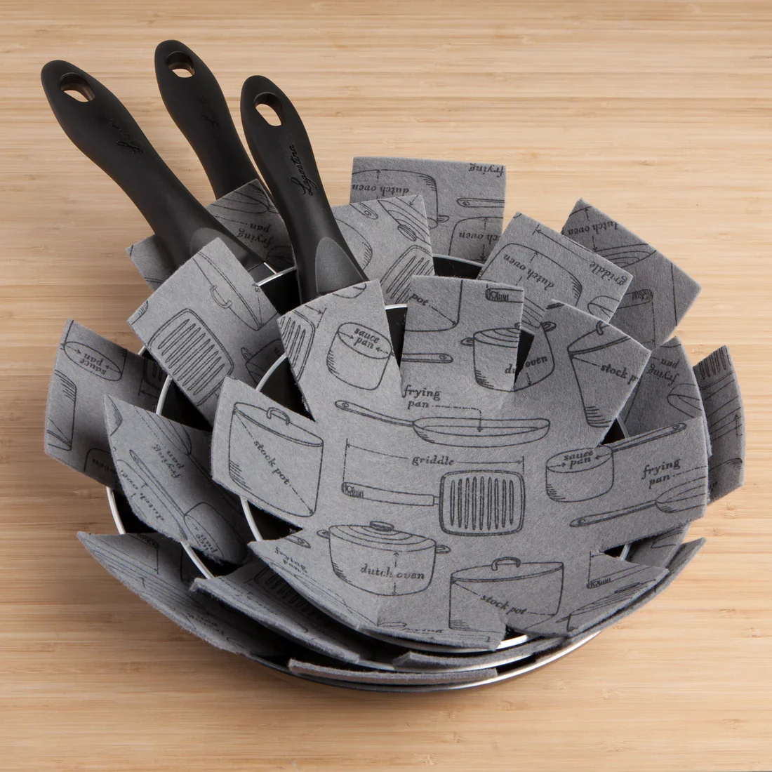 Gray Pots + Pans Set of 3 Pan Protectors - Image 6