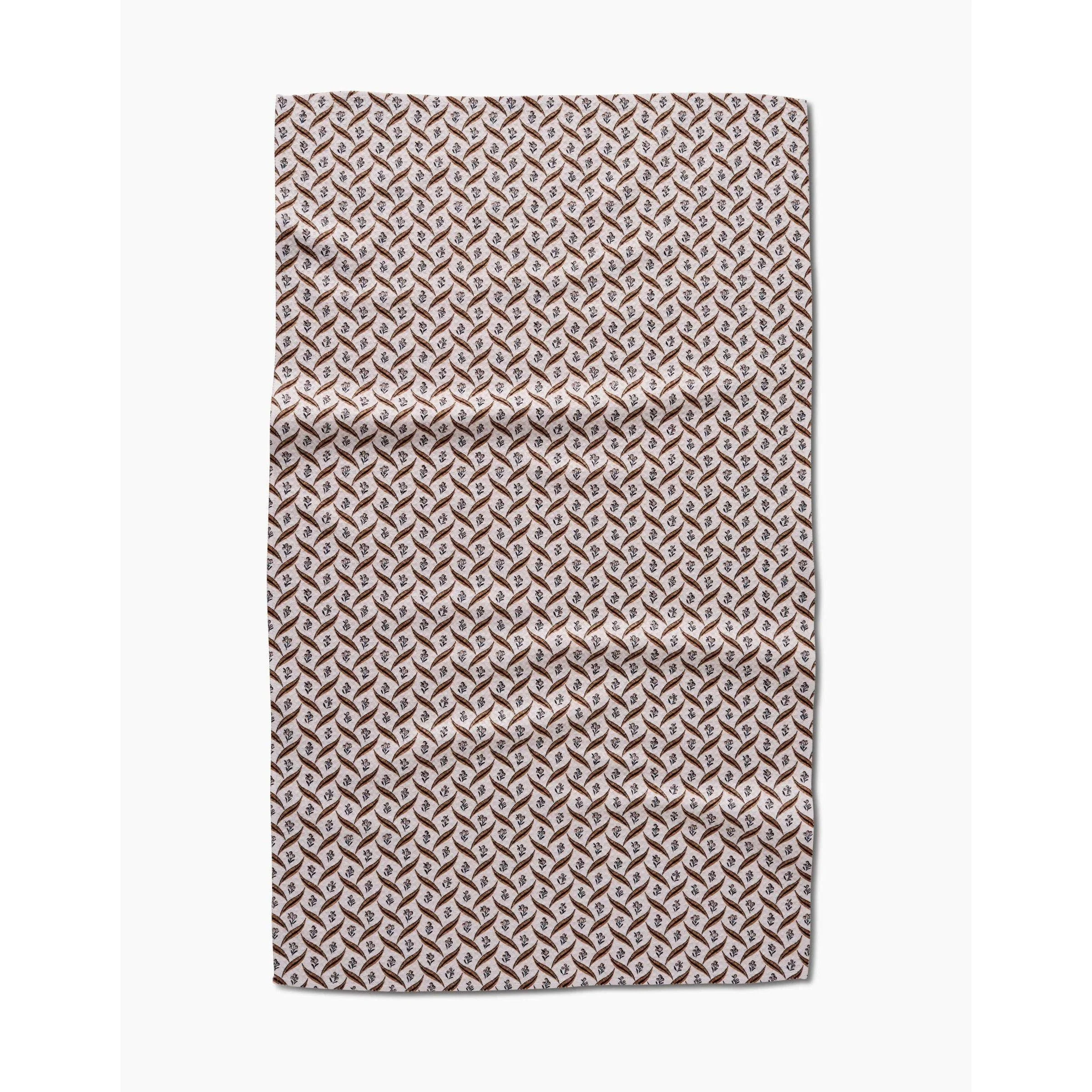 Plated Fall Berry Natural Geometry Tea Towel