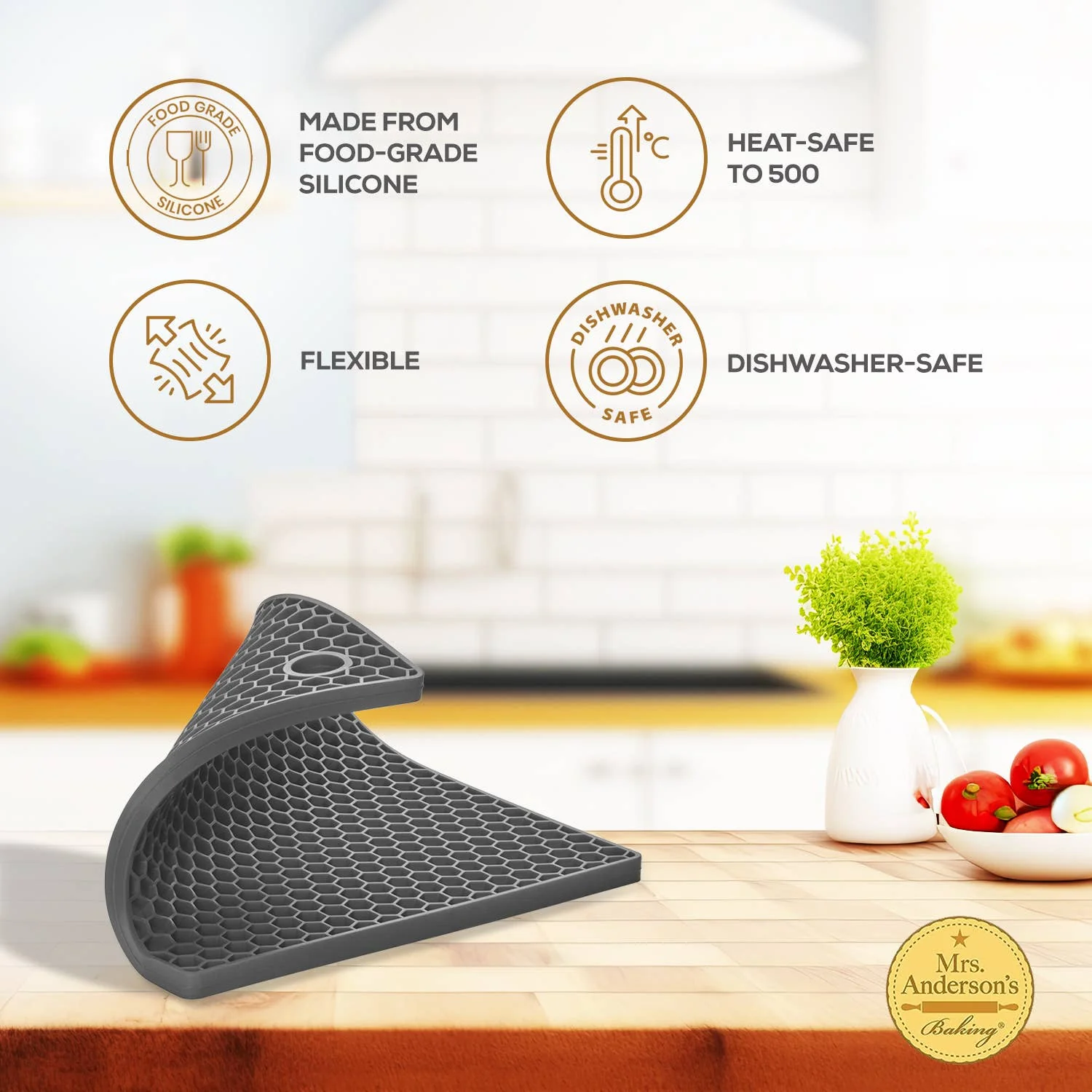 Mrs. Anderson's Baking Silicone Honeycomb Trivet - Image 4