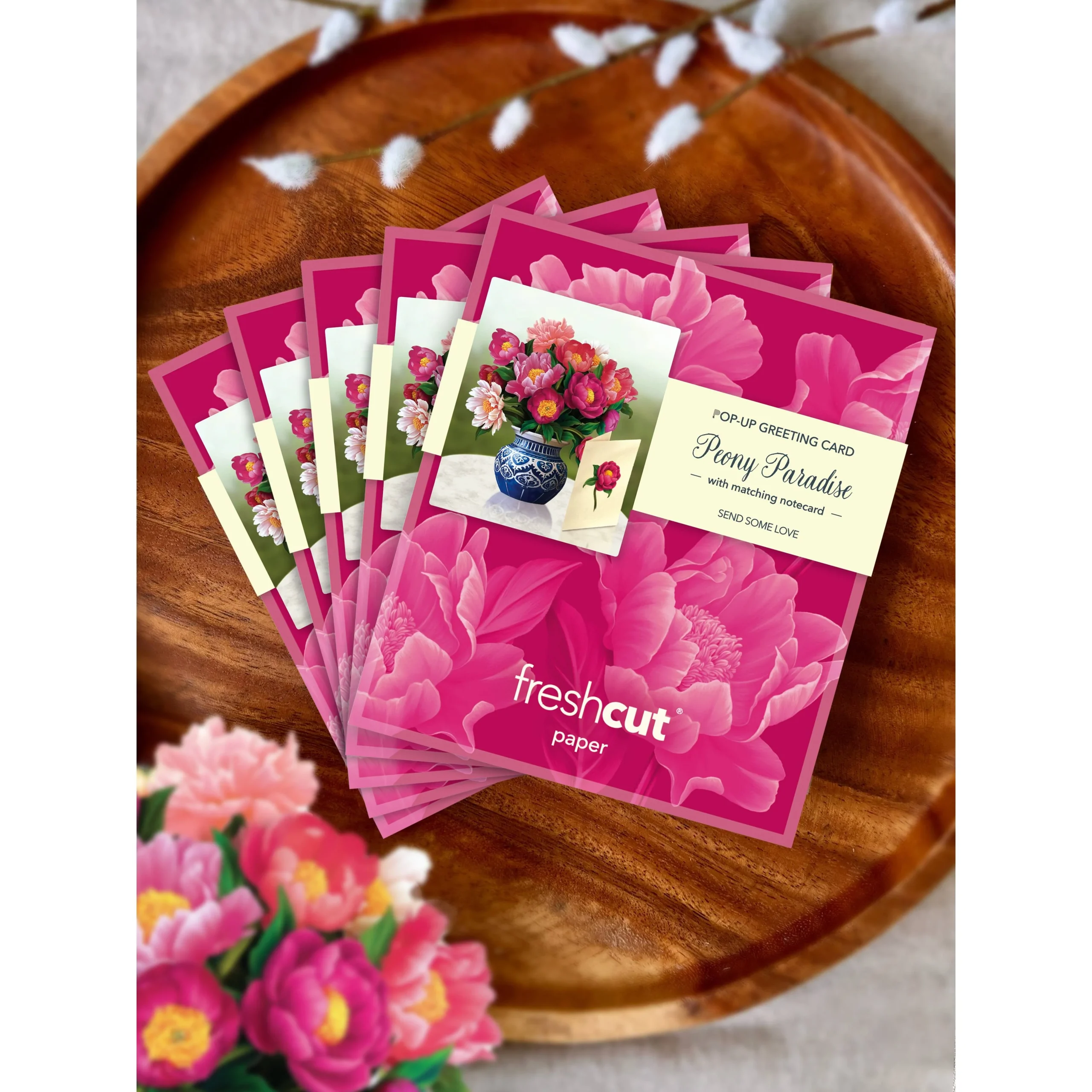 Mini Peony Paradise Pop Up Greeting Card - Image 6