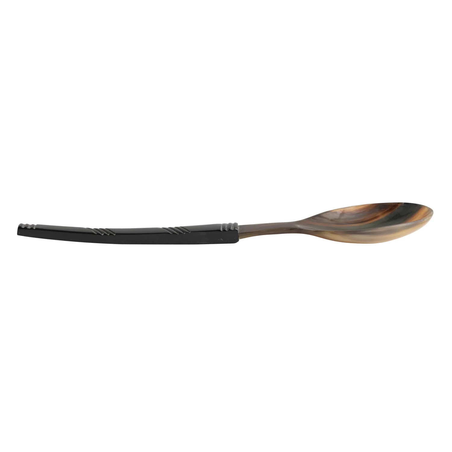 Horn Serving Spoon in Printed Drawstring Bag - Image 2