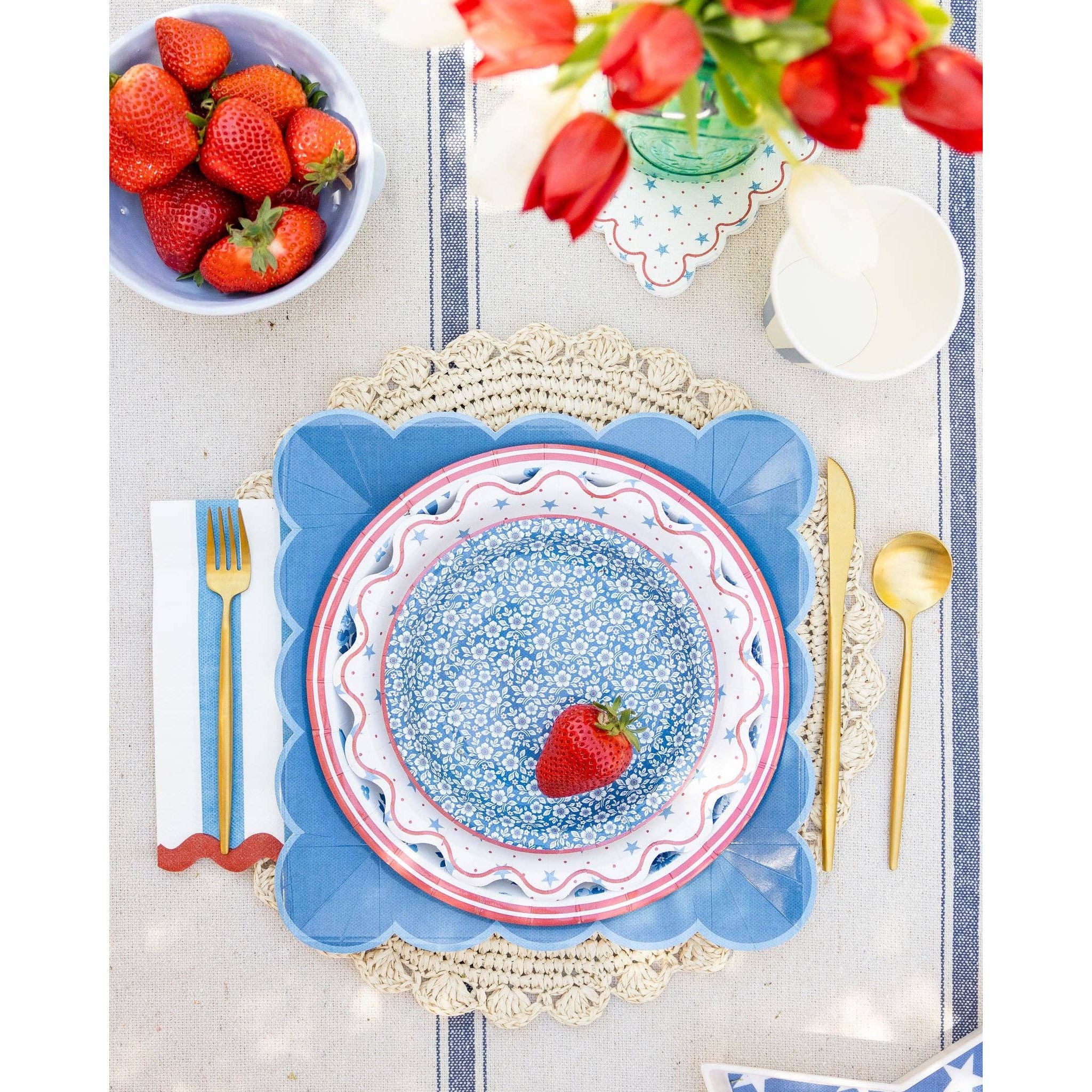 Hamptons Stripes Dinner Napkin - Image 2