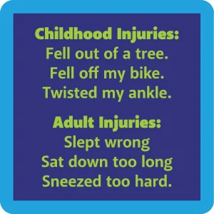 Childhood Injuries Coaster | Funny Gift | Home Bar Decor