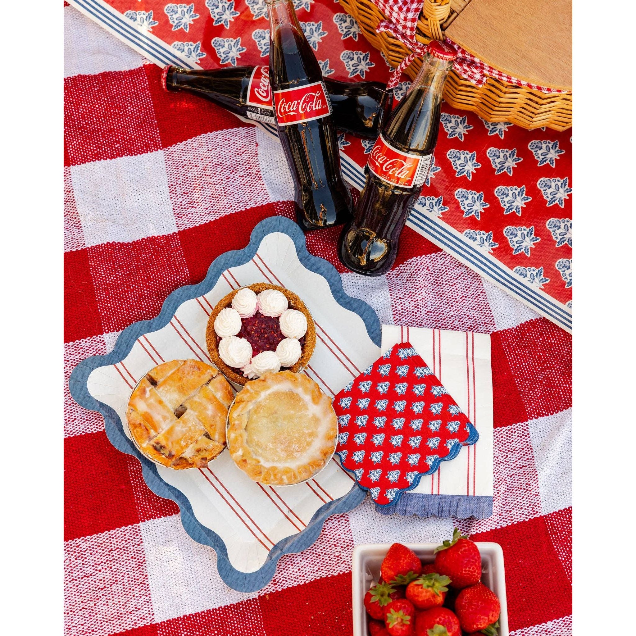 Plaid Stars Paper Cocktail Napkin - Image 6