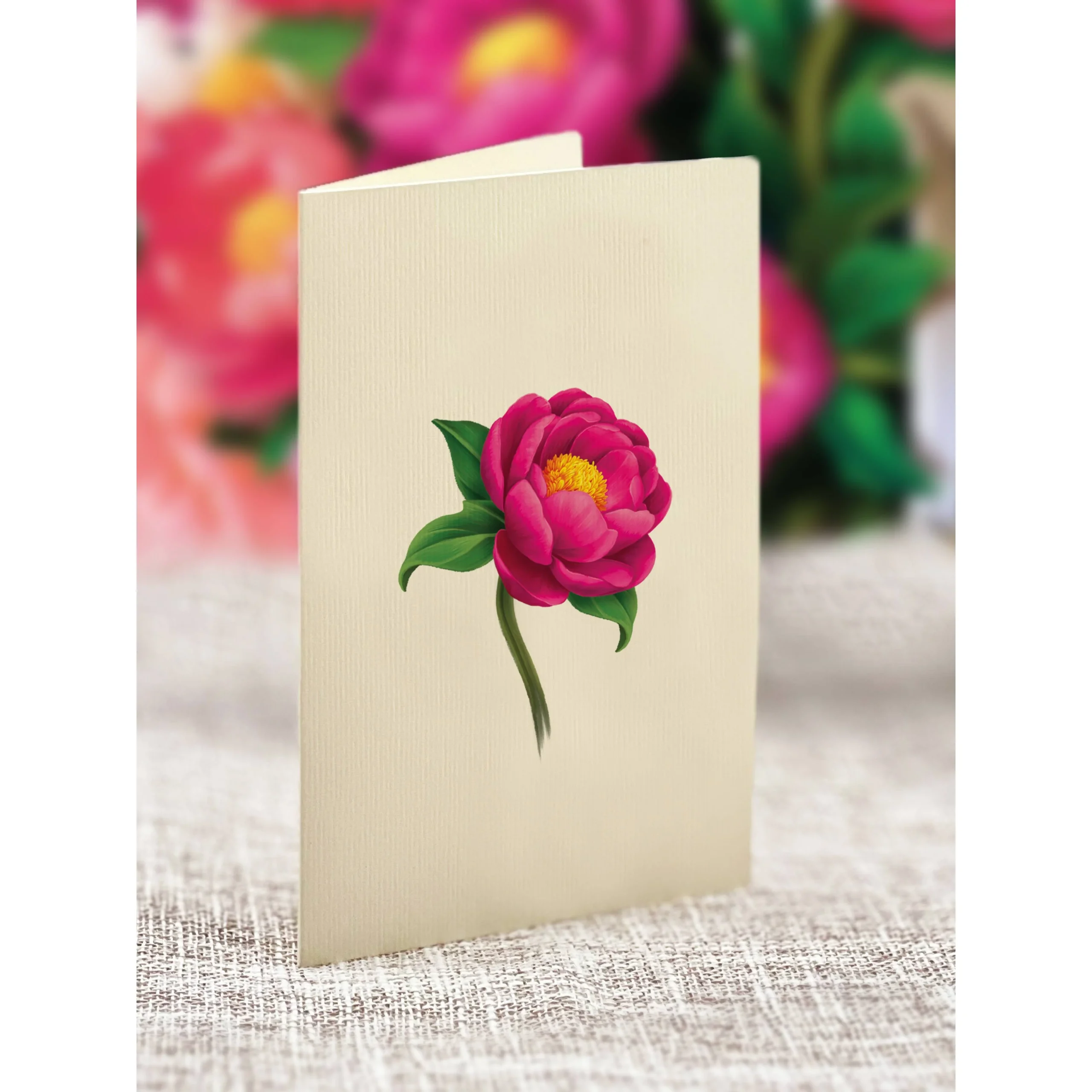 Mini Peony Paradise Pop Up Greeting Card - Image 7