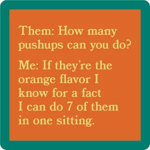 Push Ups Coaster | Funny Party Gift | Home Bar Decor