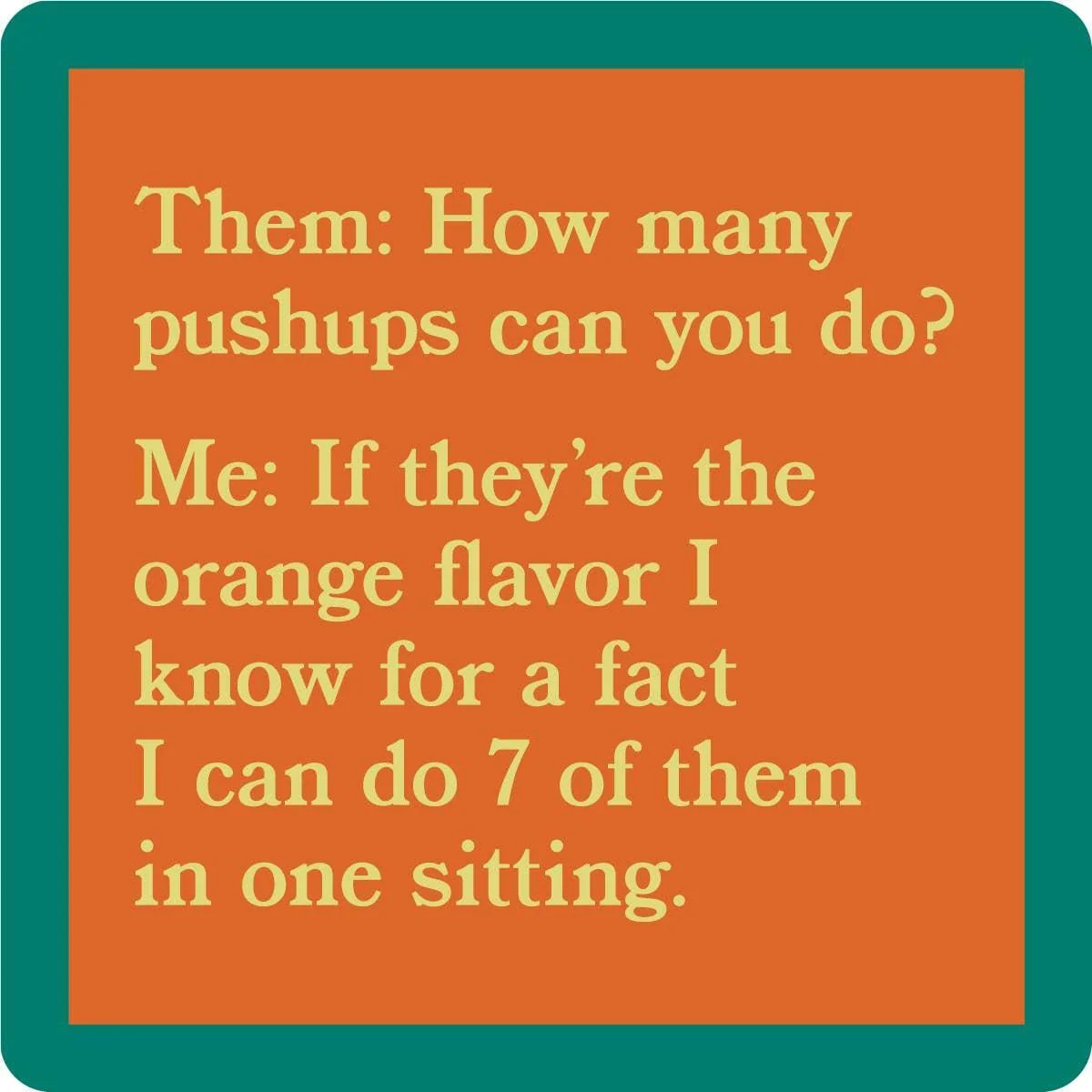 Push Ups Coaster | Funny Party Gift | Home Bar Decor