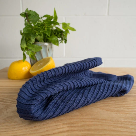 Ripple Indigo Dishcloths Set of 2 - Image 2