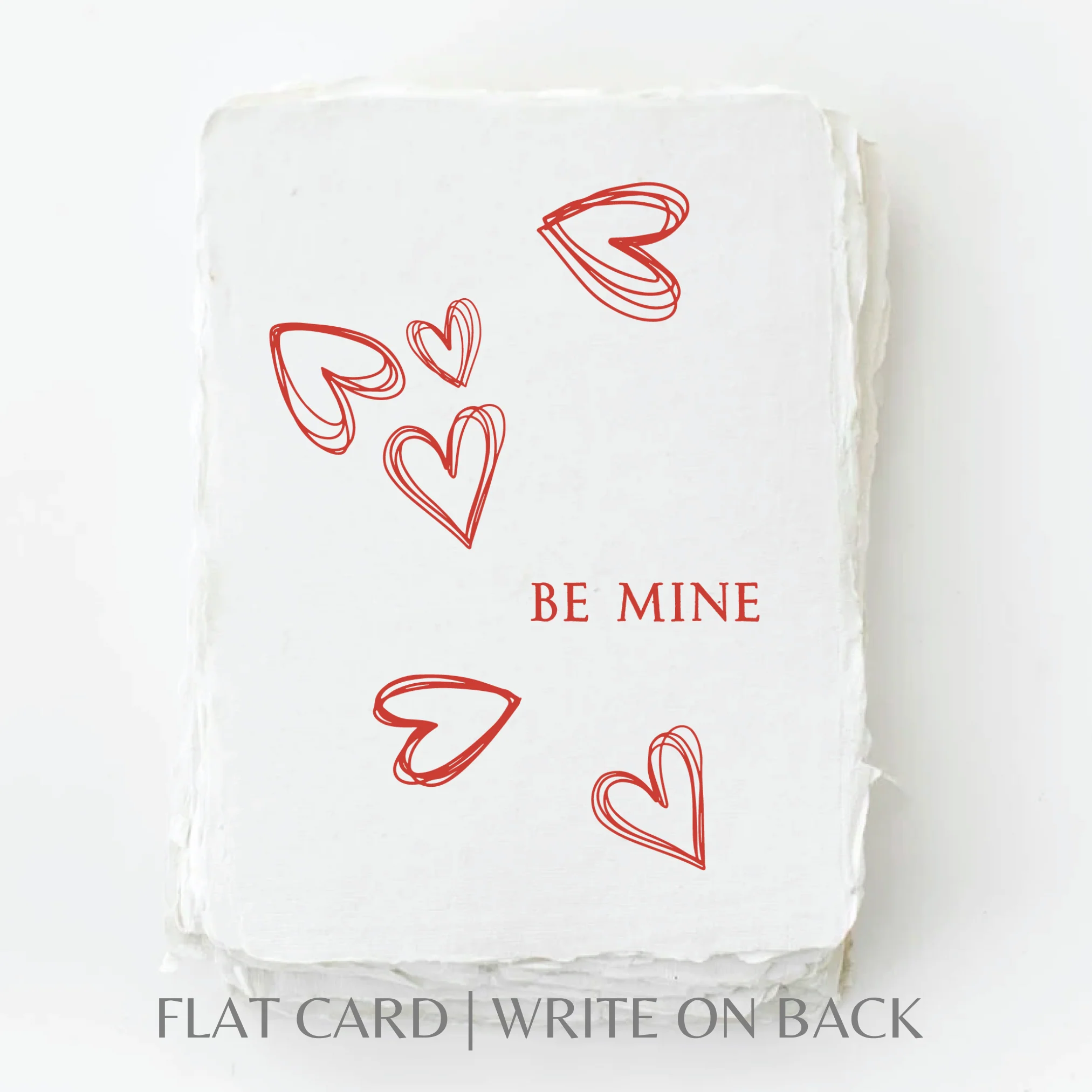 Be Mine White Valentine's Day | Eco-Friendly Greeting Card - Image 3