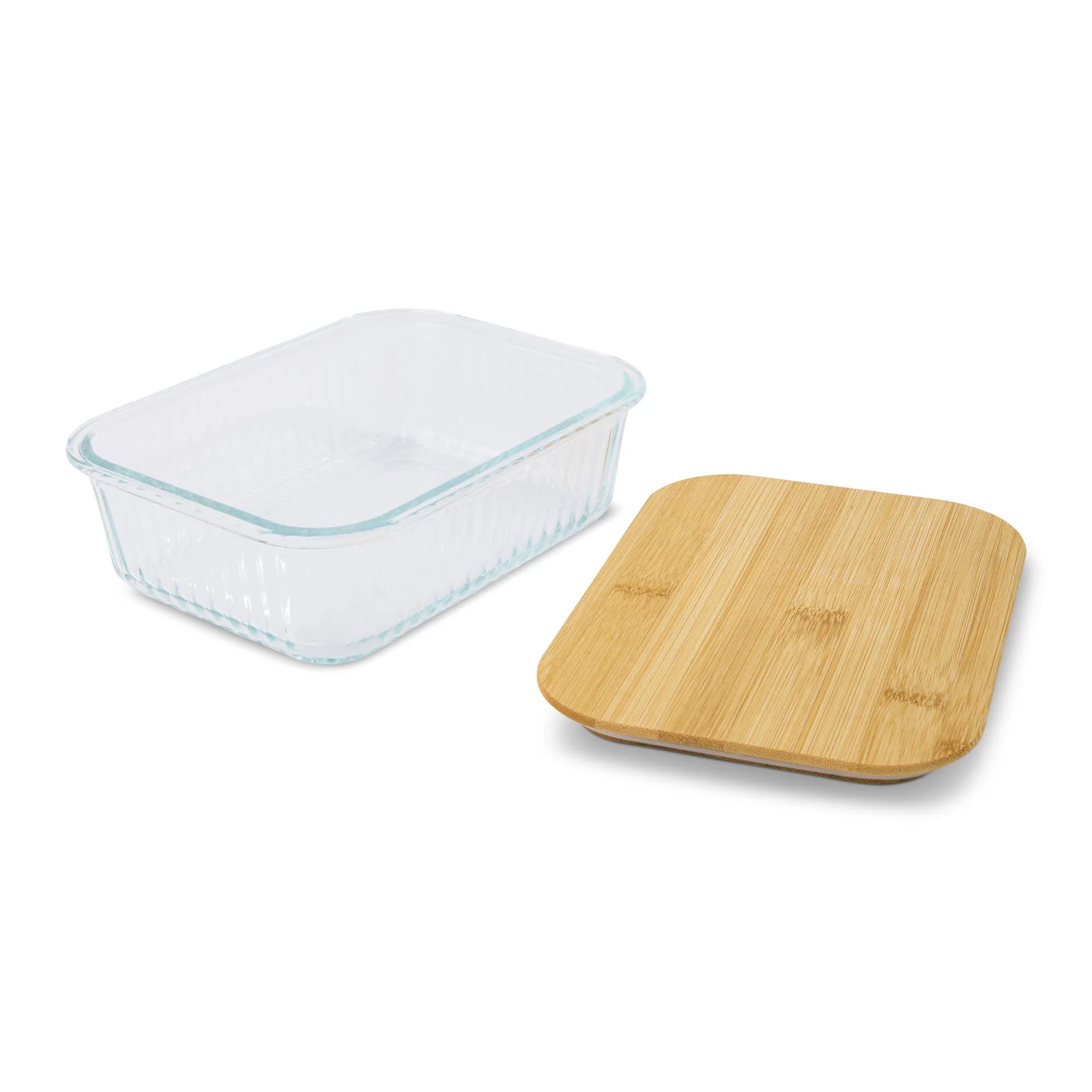 Ribbed Glass Storage Container - Image 3