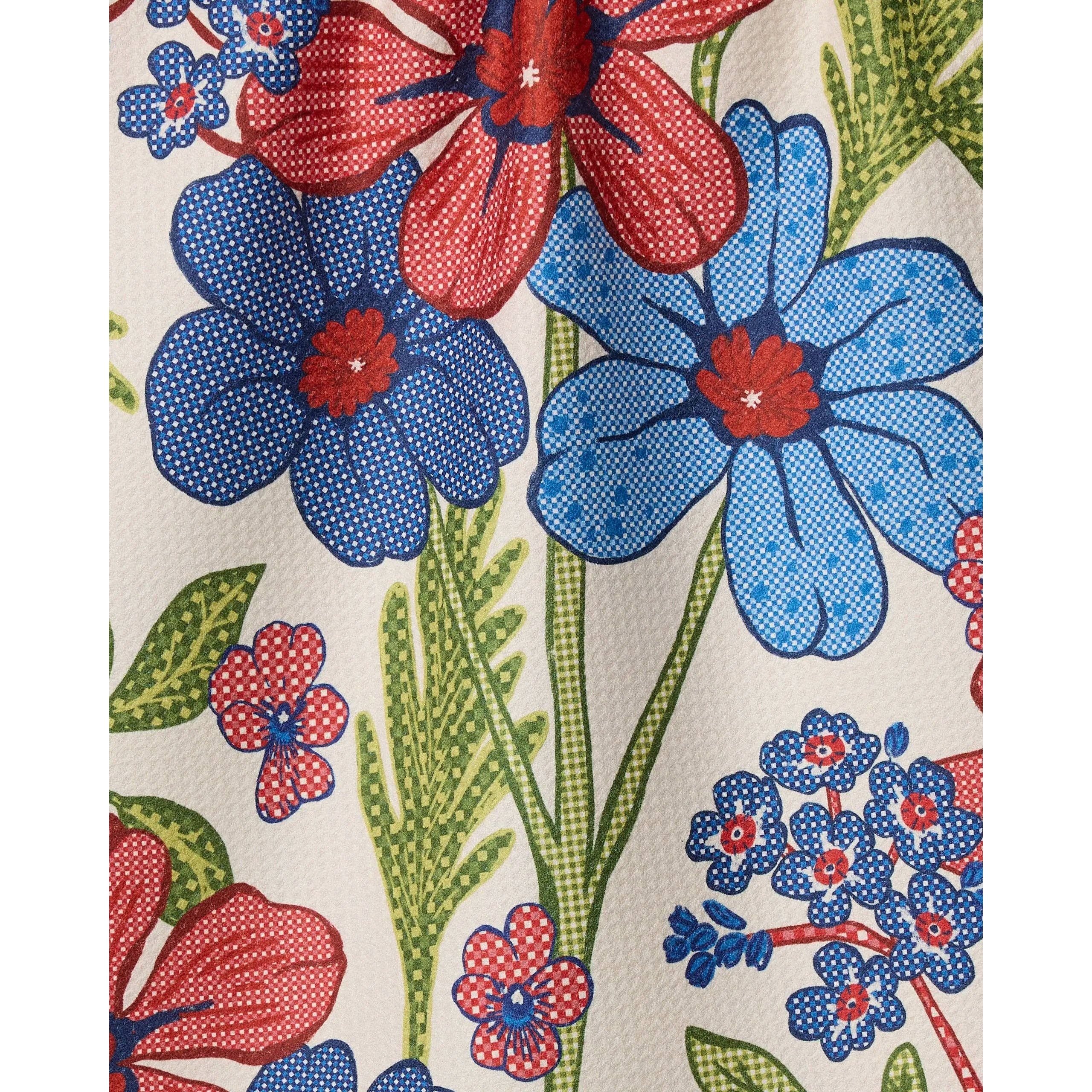 Plaid Floral Tea Towel - Image 2