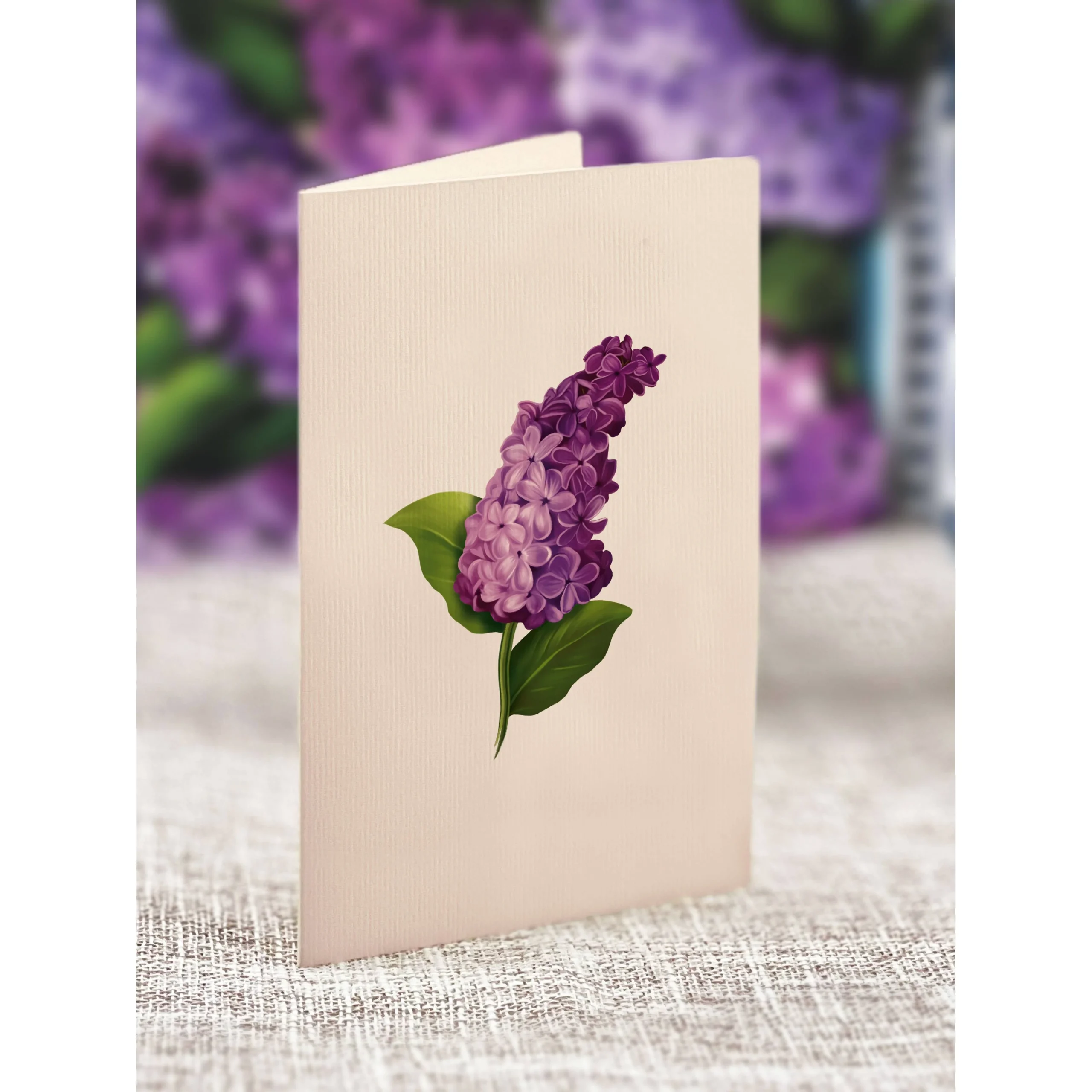 Lilac Garden Mini Pop Up Greeting Card - Image 5