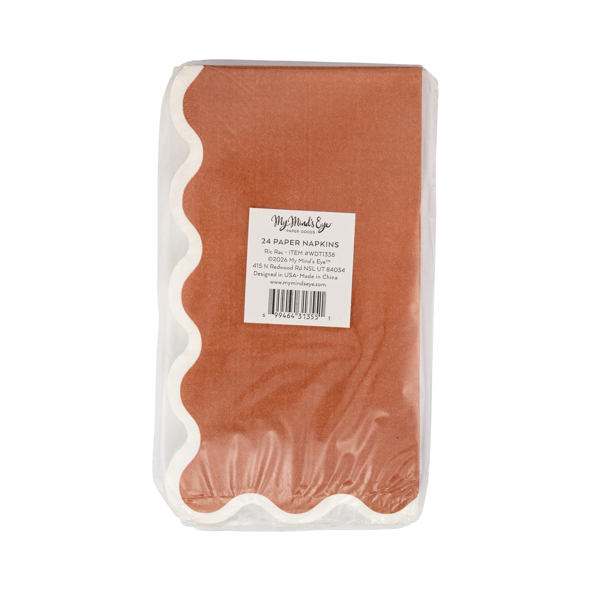 Rust Ric Rac Dinner Paper Napkins - Image 5