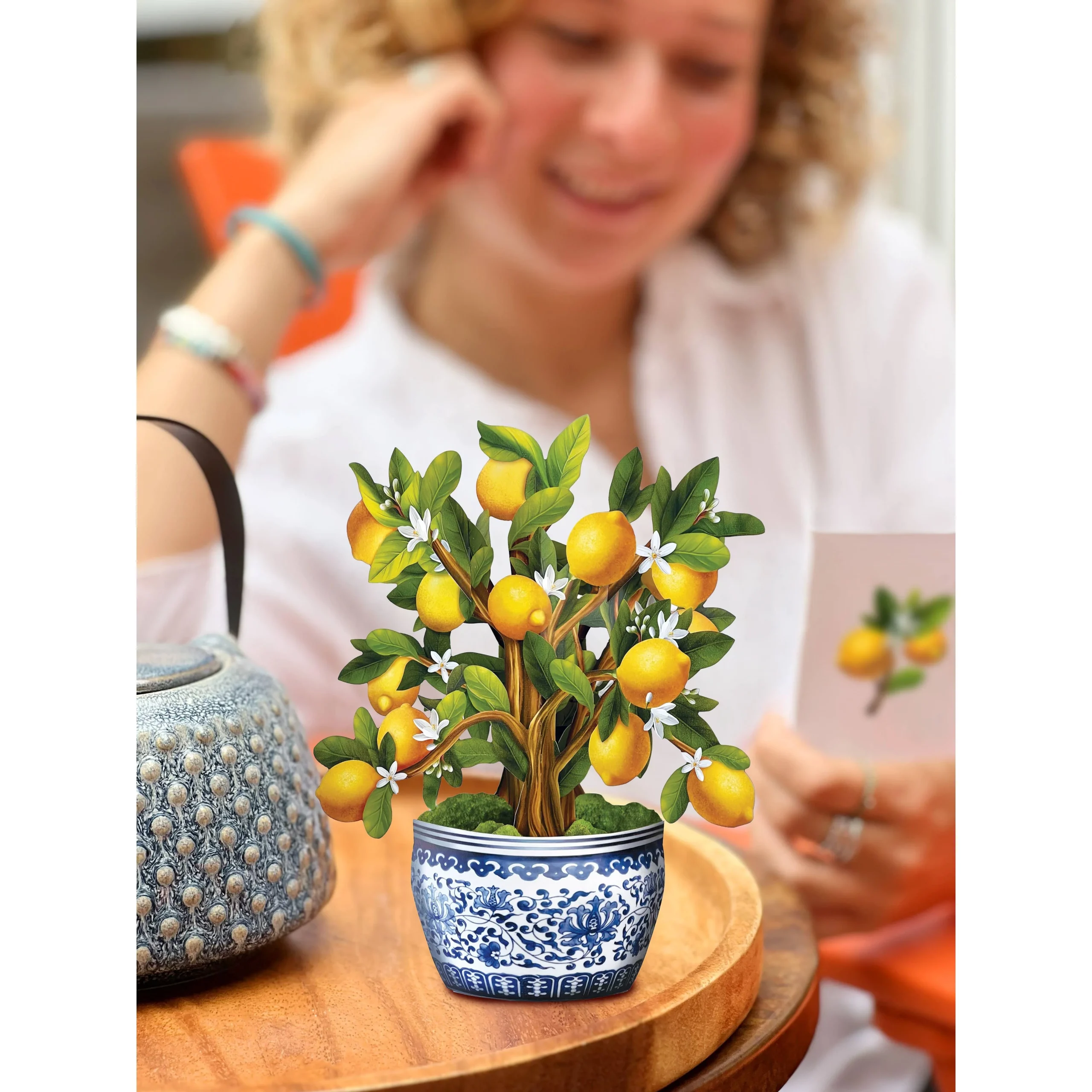 Mini Lemon Blossom Tree Pop Up Greeting Cards - Image 3