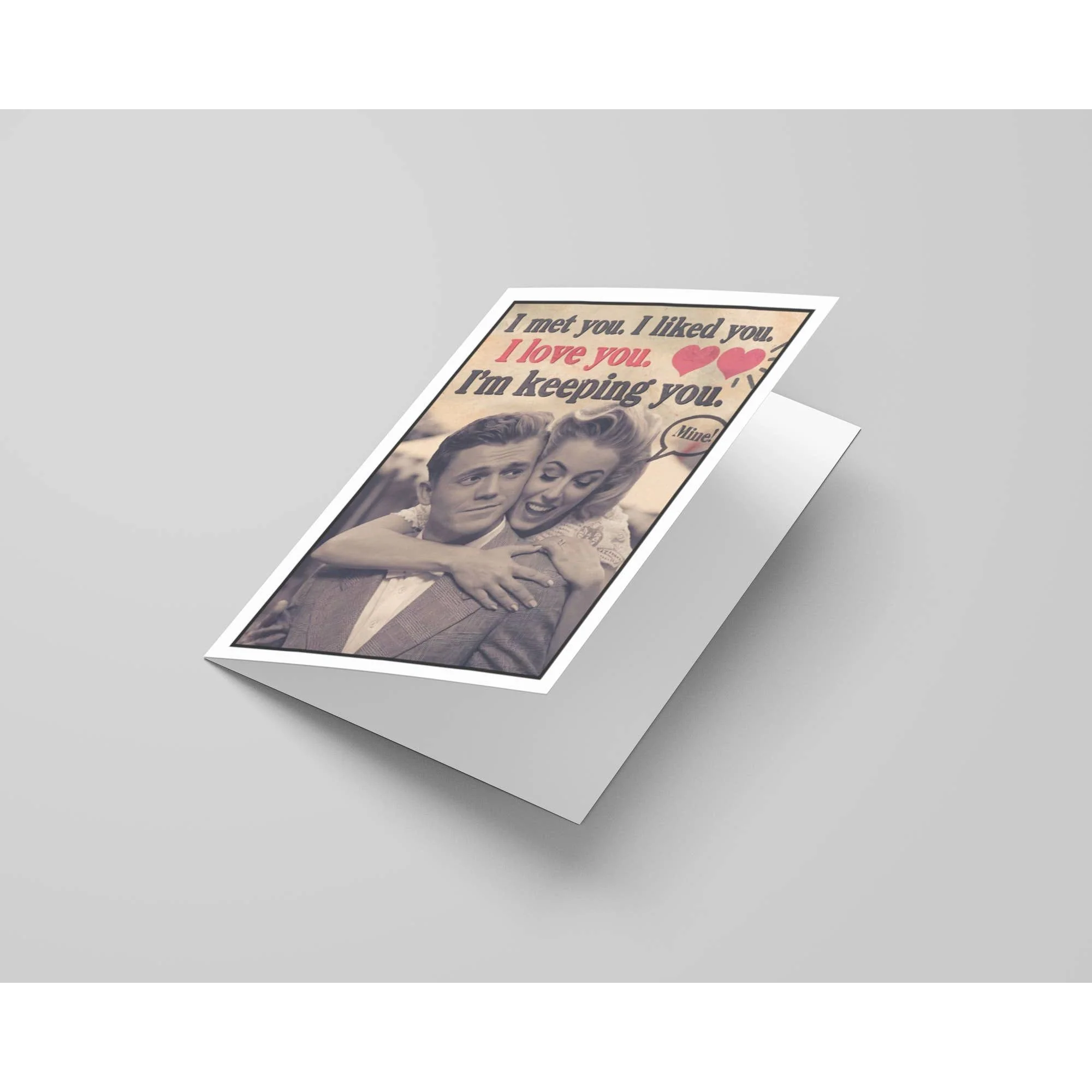 I'm Keeping You Vintage Funny Valentine Card - Image 6