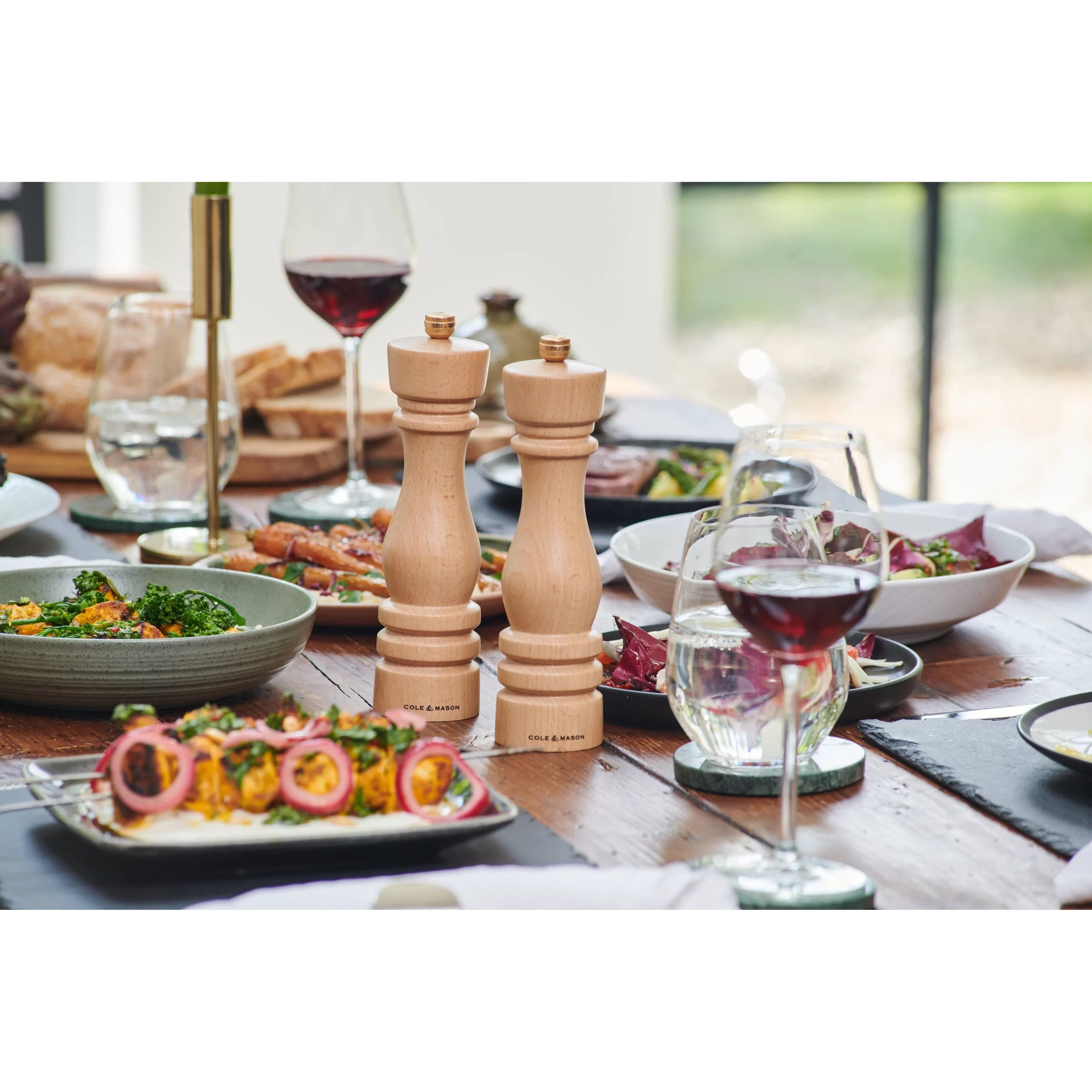 Cole & Mason London Natural Beech Salt & Pepper Mills - Image 4