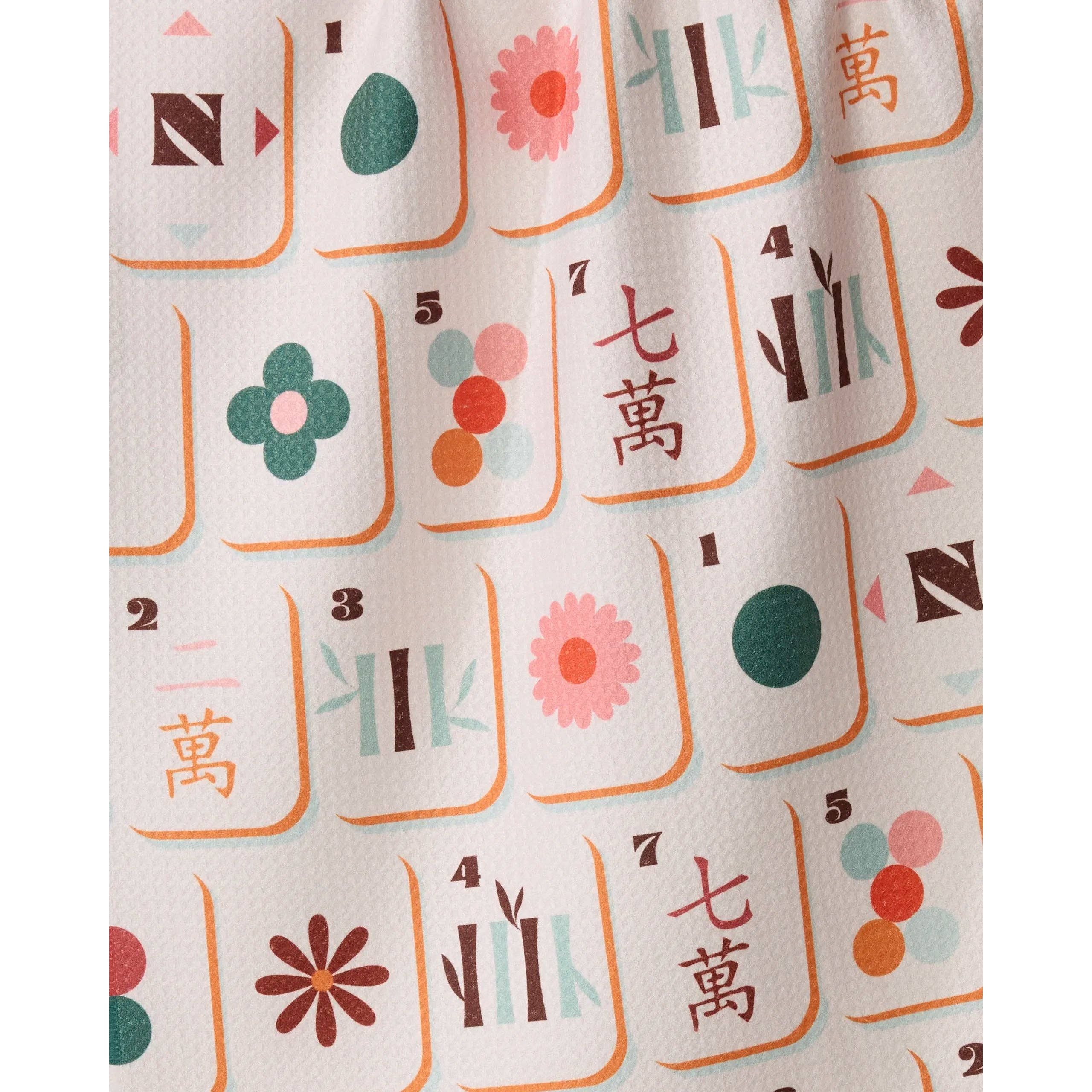 Cypress Tile Toss Geometry Tea Towel - Image 2