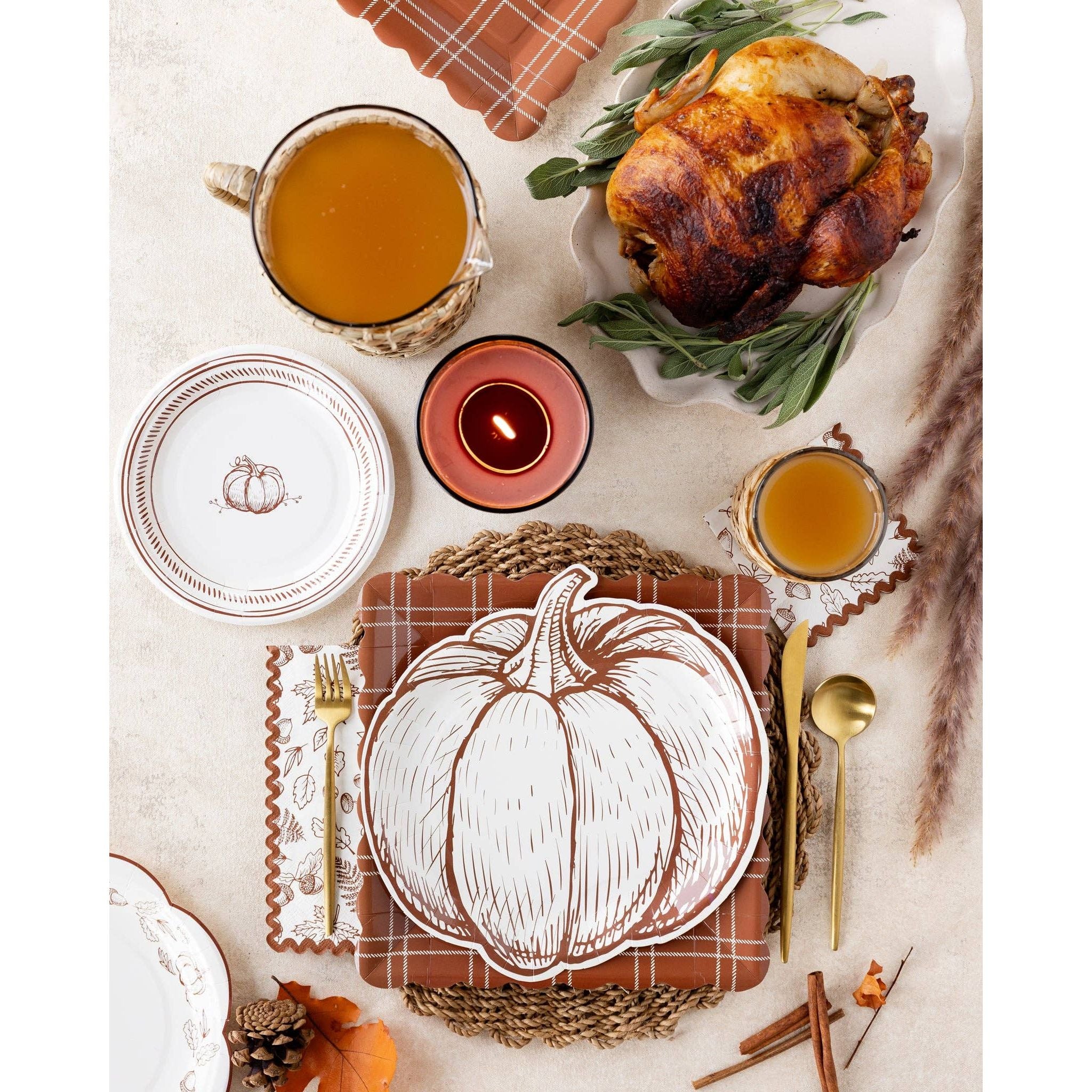 Fall Foliage Dinner Paper Napkins - Image 3
