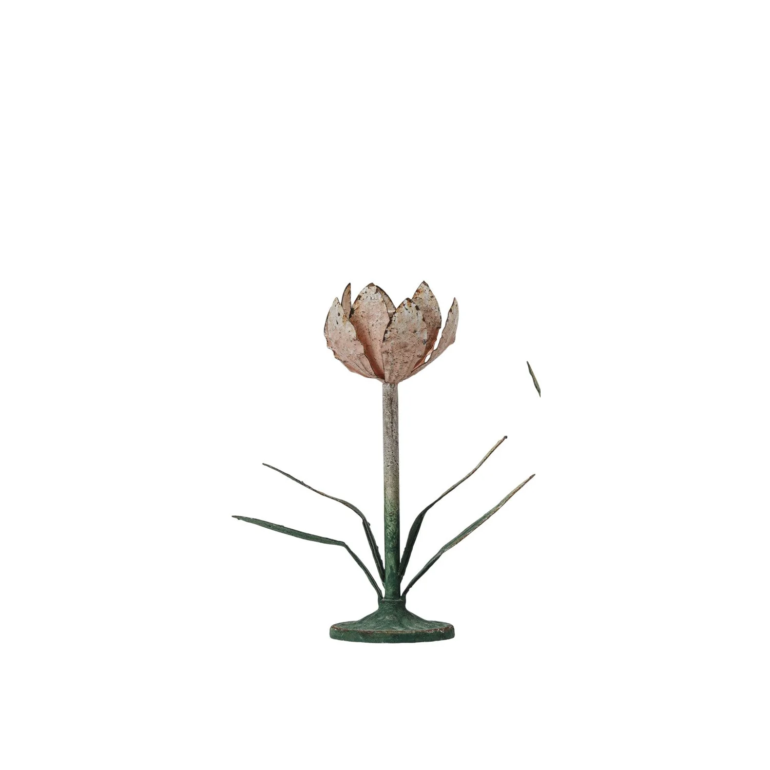 Flower Shaped Metal Candle Holder - Image 3