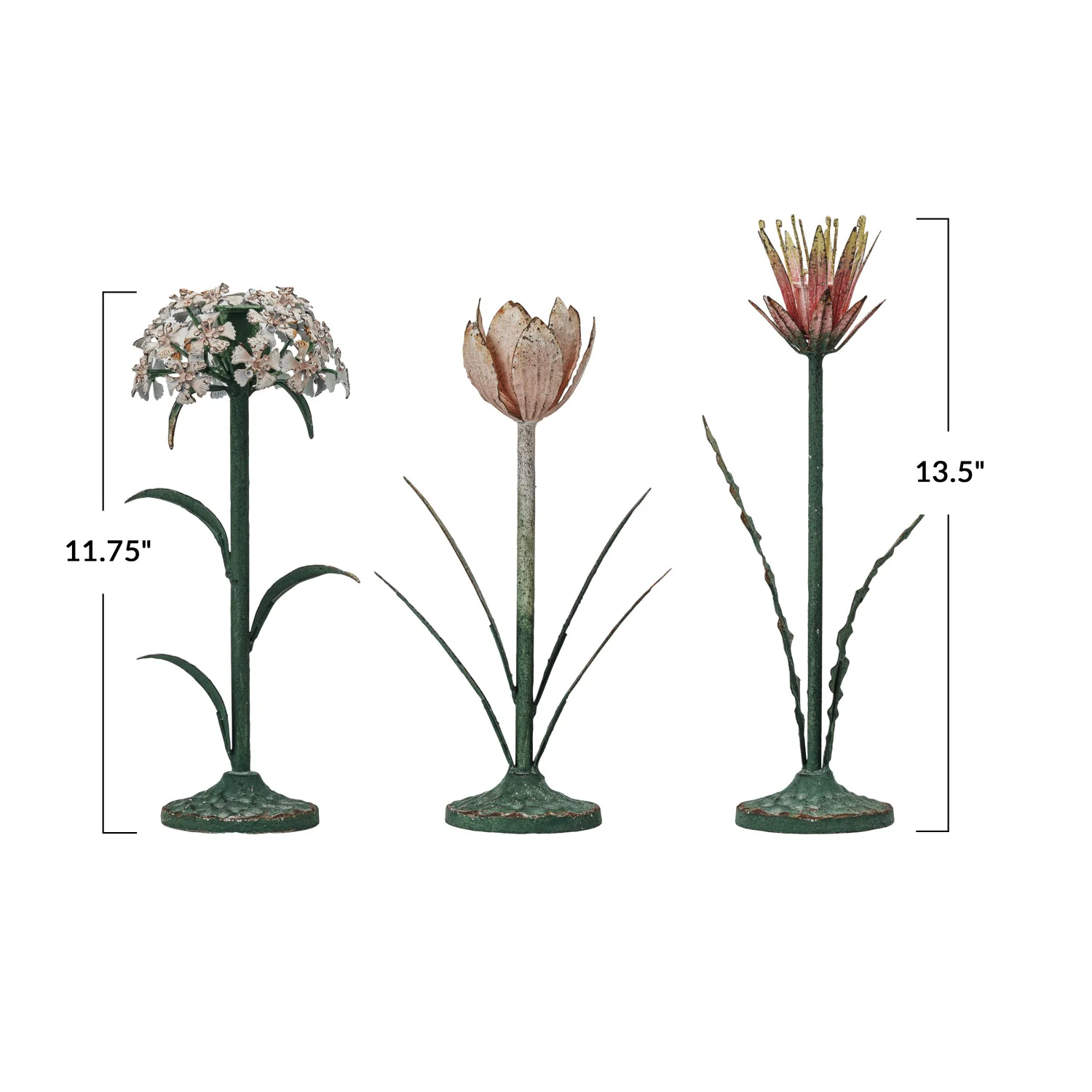 Painted Metal Vintage Reproduction Toleware Taper Holder. 3 Styles - Image 5