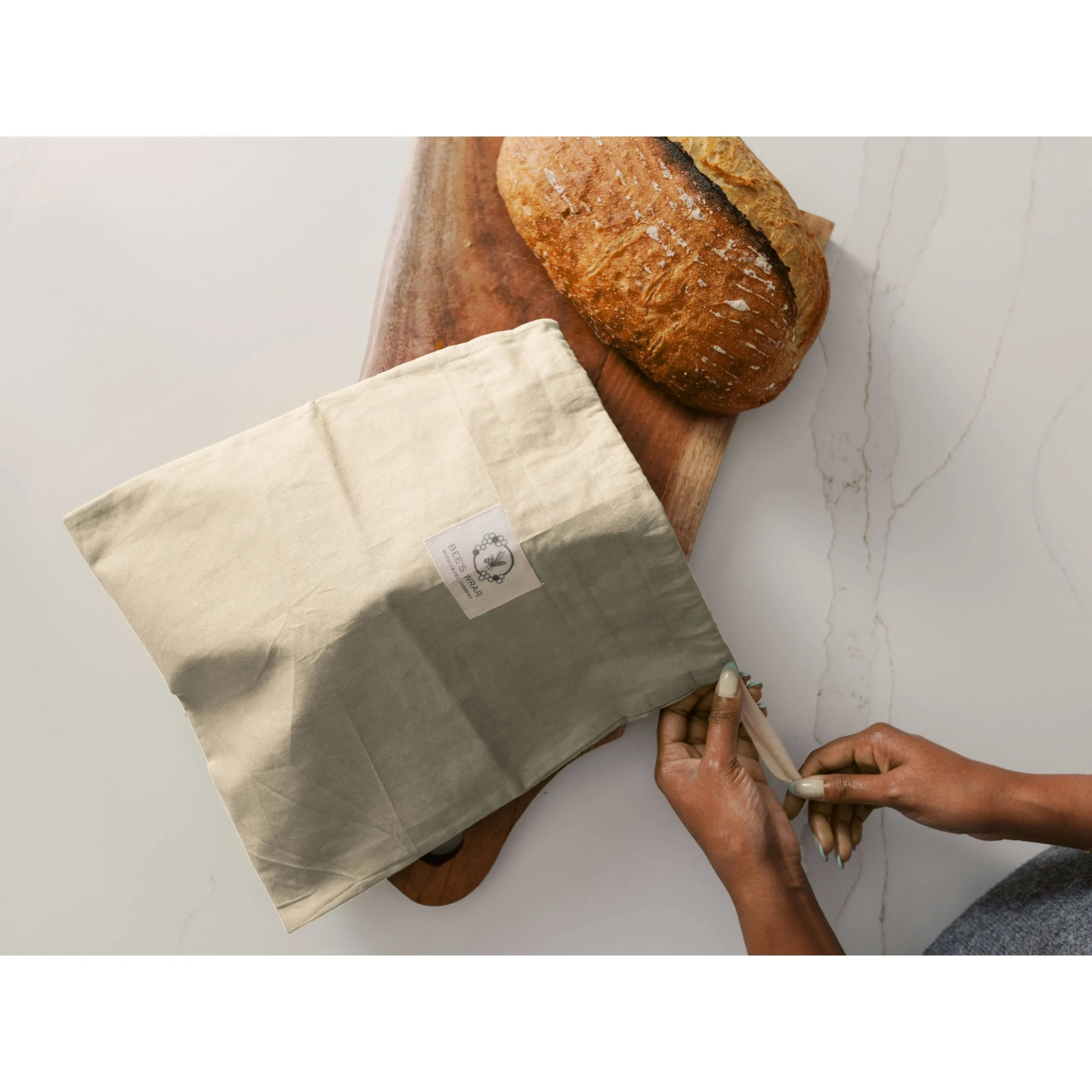 Artisan Bread Bag-Natural. Bakery Lane Lined - Image 6
