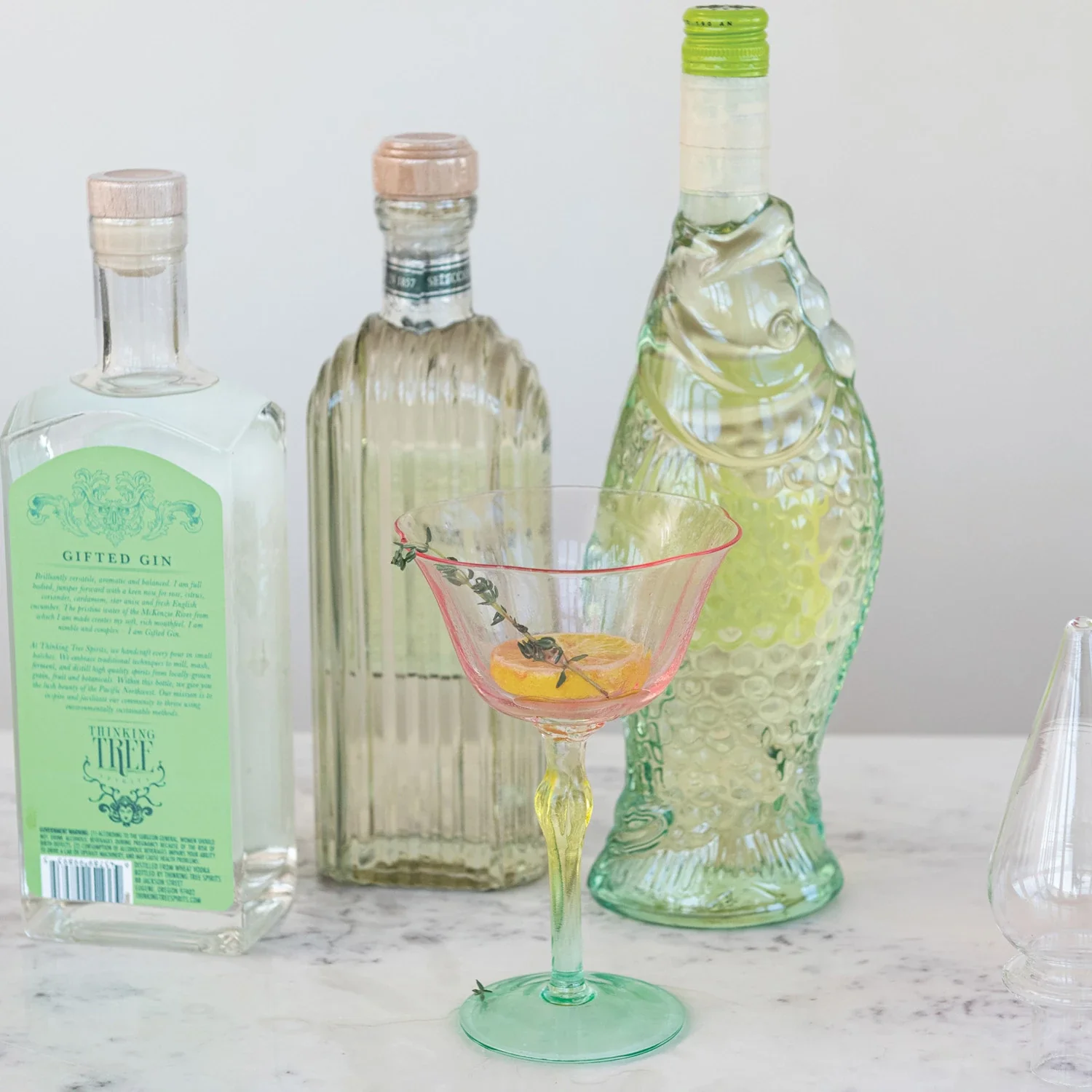 Hand-Blown Pastel Gradient Stemmed Wine Glass - Image 4