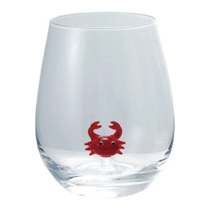 Whimsical Ocean Creatures Stemless Wine Glass - Image 5