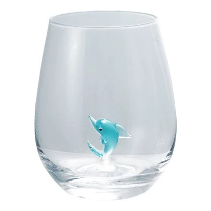 Whimsical Ocean Creatures Stemless Wine Glass - Image 6