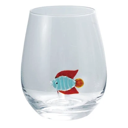 Whimsical Ocean Creatures Stemless Wine Glass - Image 10