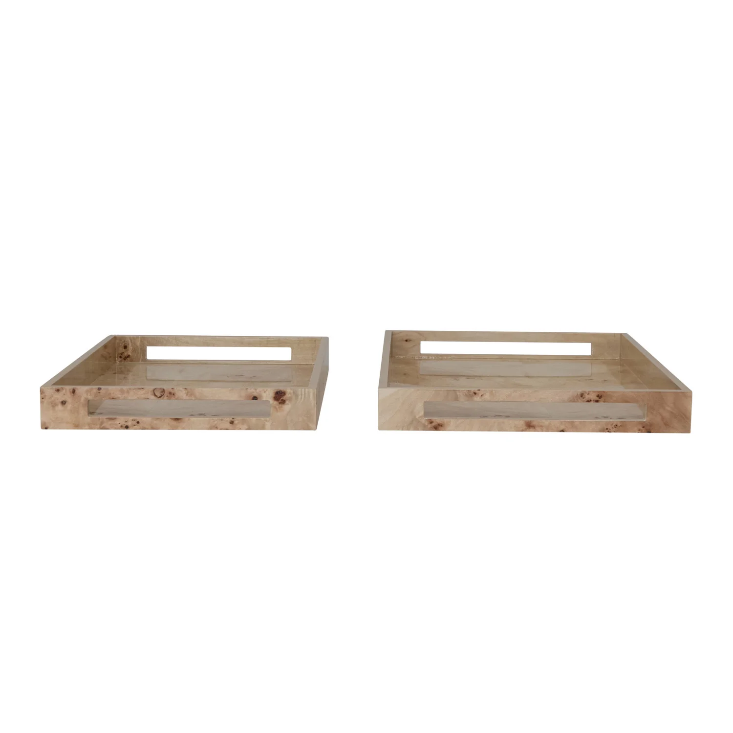 Decorative Burl Wood Trays - Image 6