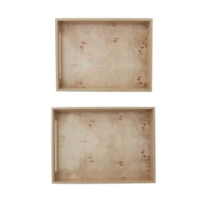 Decorative Burl Wood Trays