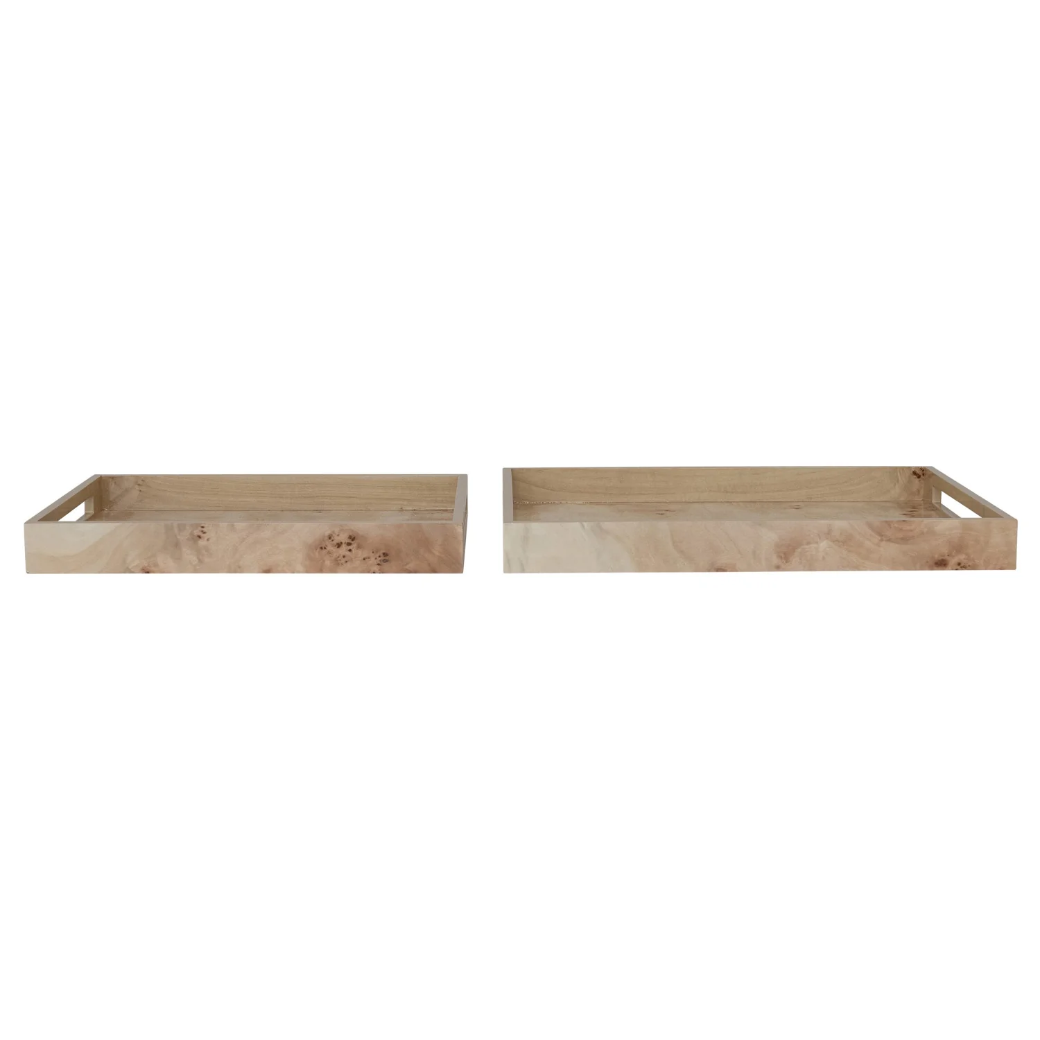 Decorative Burl Wood Trays - Image 4