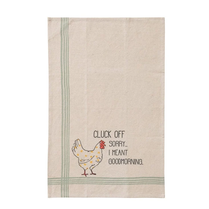 Funny Chicken Tea Towels. Cotton & Linen - Image 4