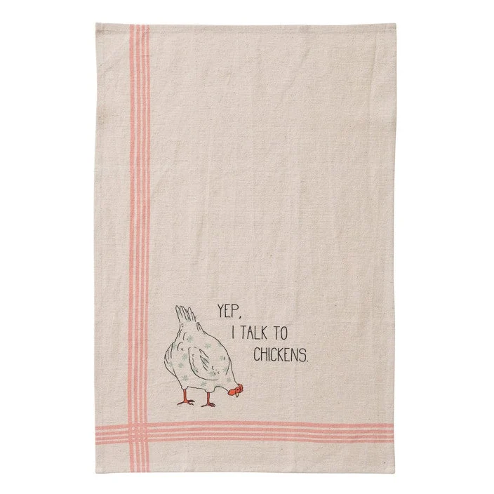 Funny Chicken Tea Towels. Cotton & Linen - Image 5