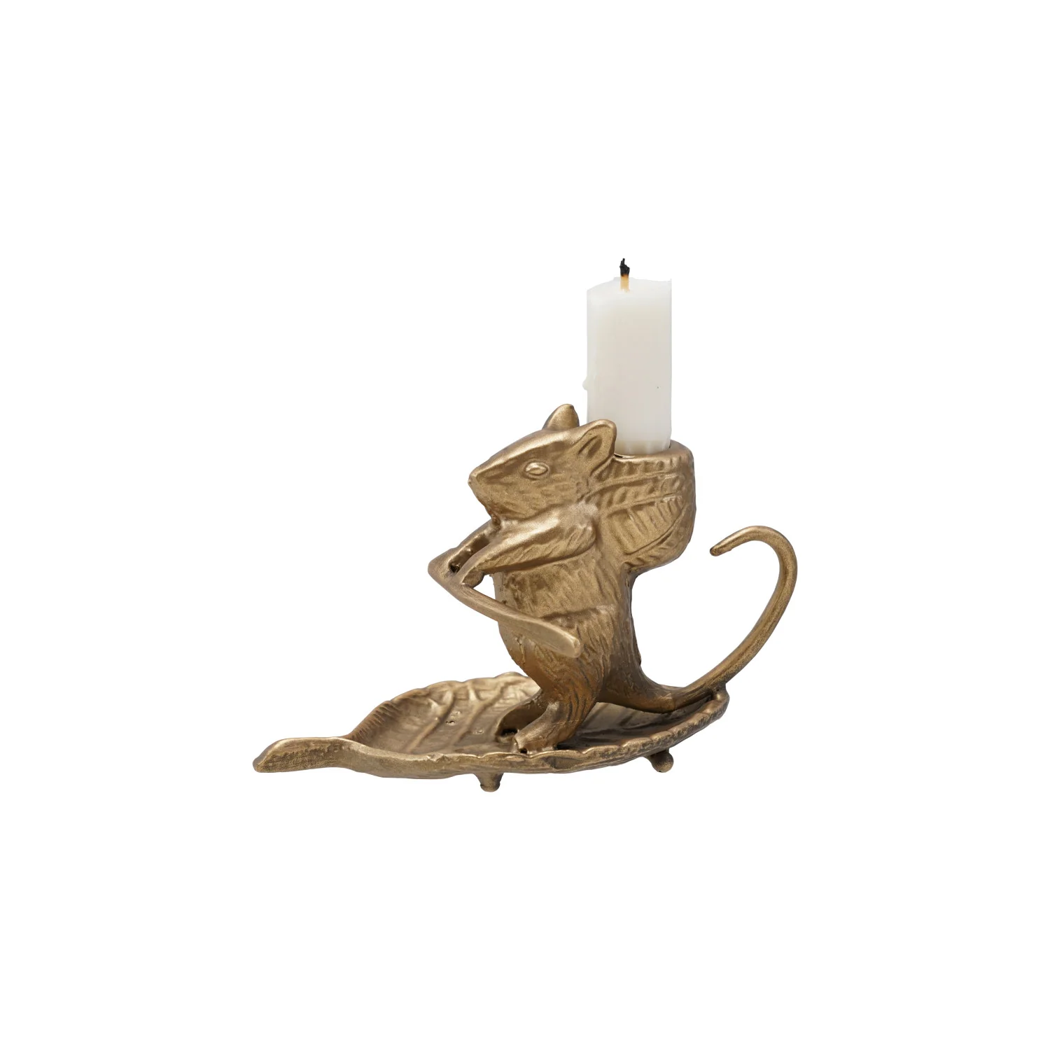 Mouse on Leaf Taper Holder - Image 4