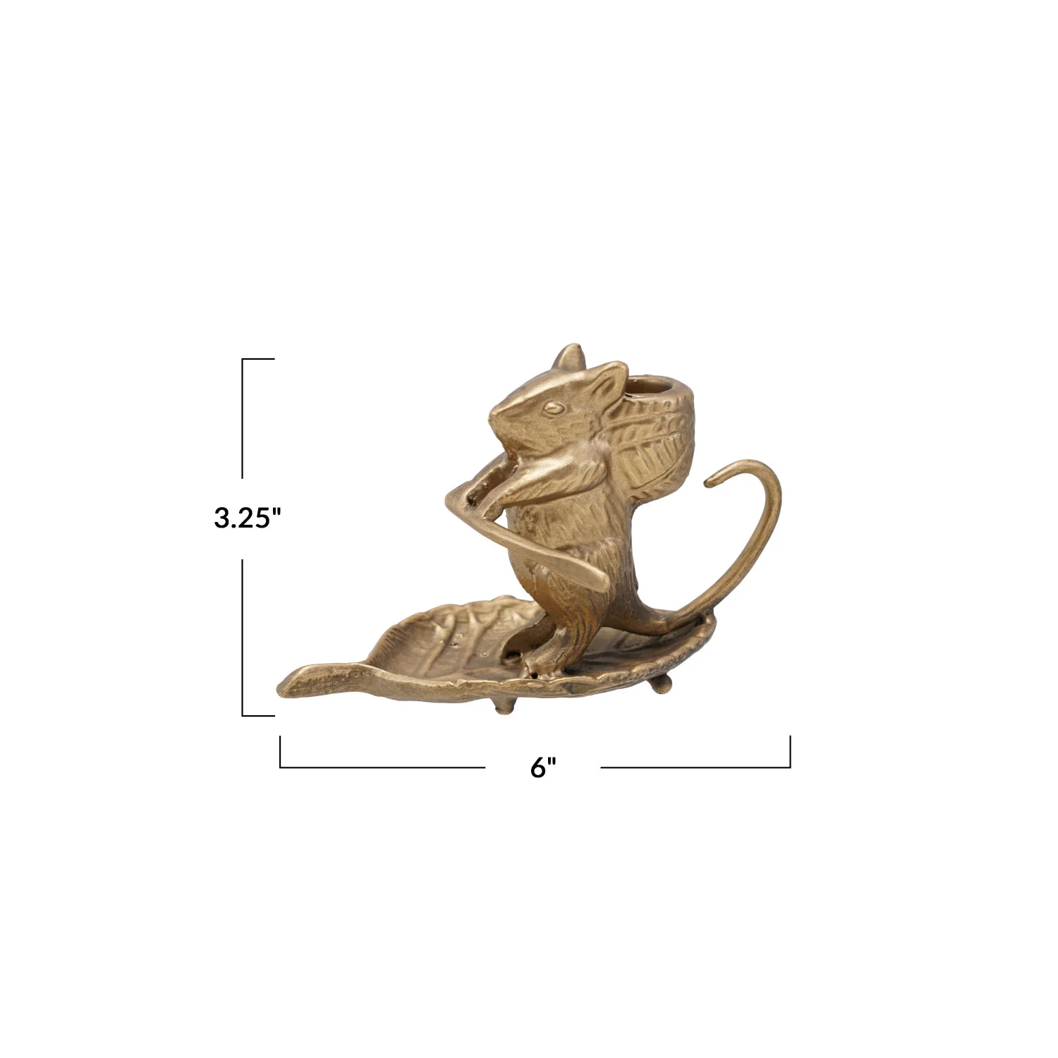 Mouse on Leaf Taper Holder - Image 3