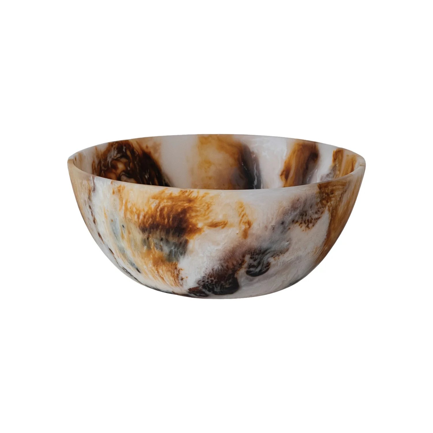 Marbled Resin Bowl. Brown & Cream Color (Each One Will Vary)