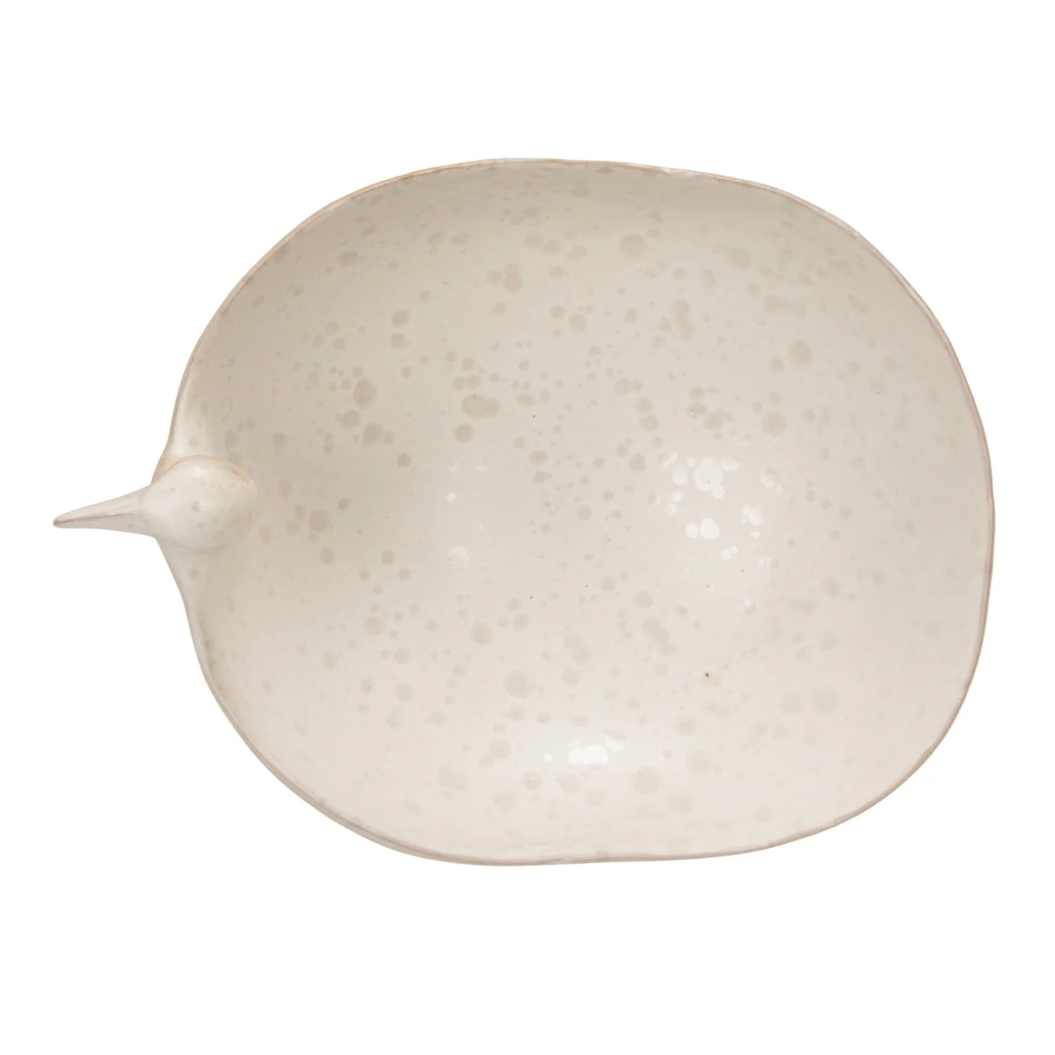 Stoneware Footed Bird Shaped Bowl. White Speckled (Each One Will Vary) - Image 4